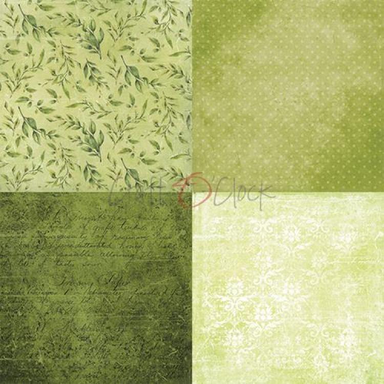 Craft O Clock 6x6 Paper Pad Basic Green Mood #01