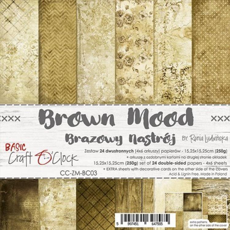 Craft O Clock 6x6 Paper Pad Basic Brown Mood #03