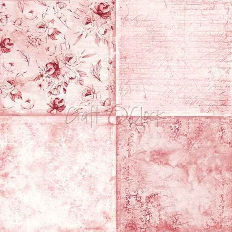 Craft O Clock 6x6 Paper Pad Basic Pink Mood #11