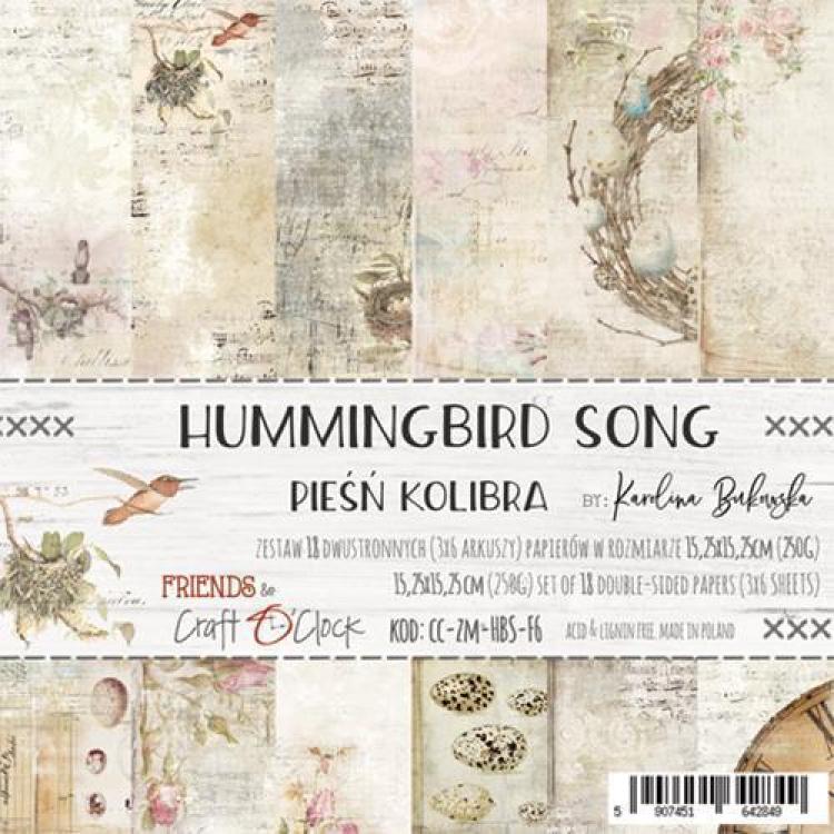 Craft O Clock Paper Pad 6x6 Hummingbird Song