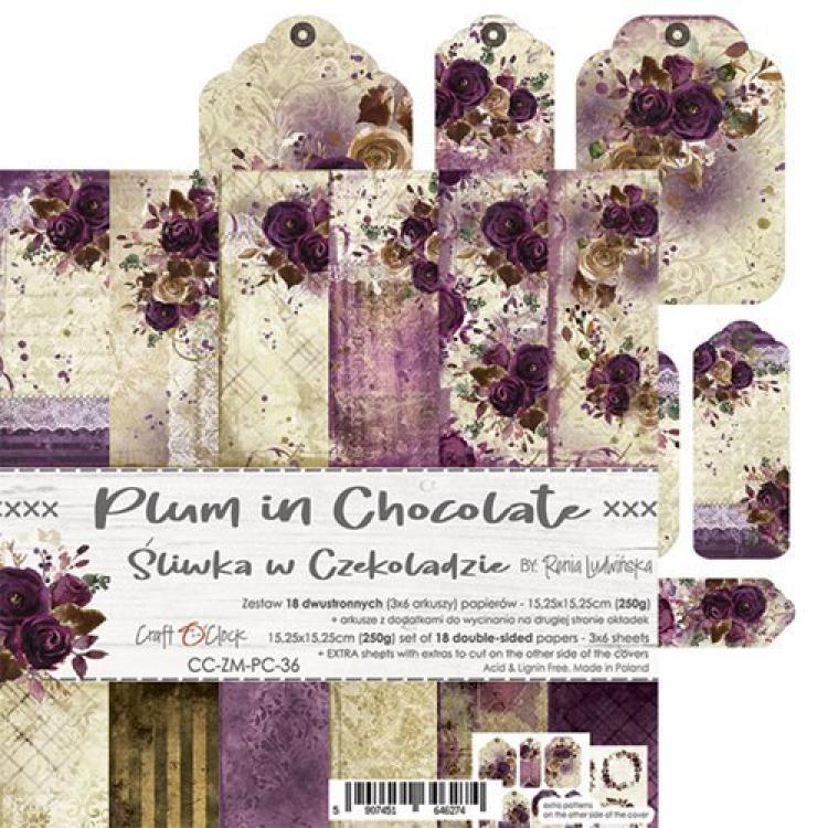 Craft O Clock 6x6 Paper Pad Plum in Chocolate