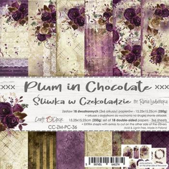 Craft O Clock 6x6 Paper Pad Plum in Chocolate