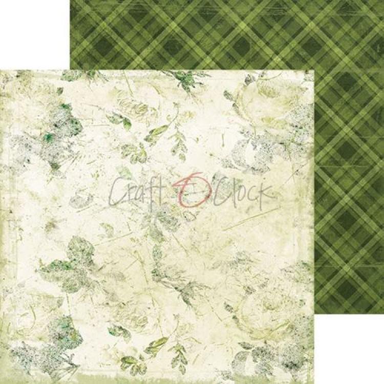 Craft O Clock 8x8 Paper Pad Basic 01 Green Mood