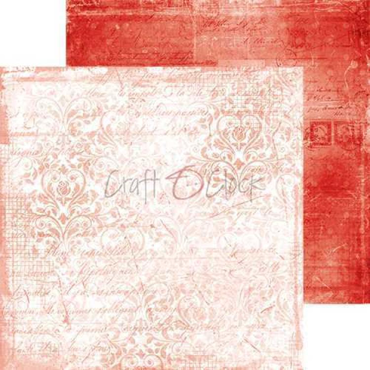 Craft O Clock 8x8 Paper Pad Basic Red Mood #13