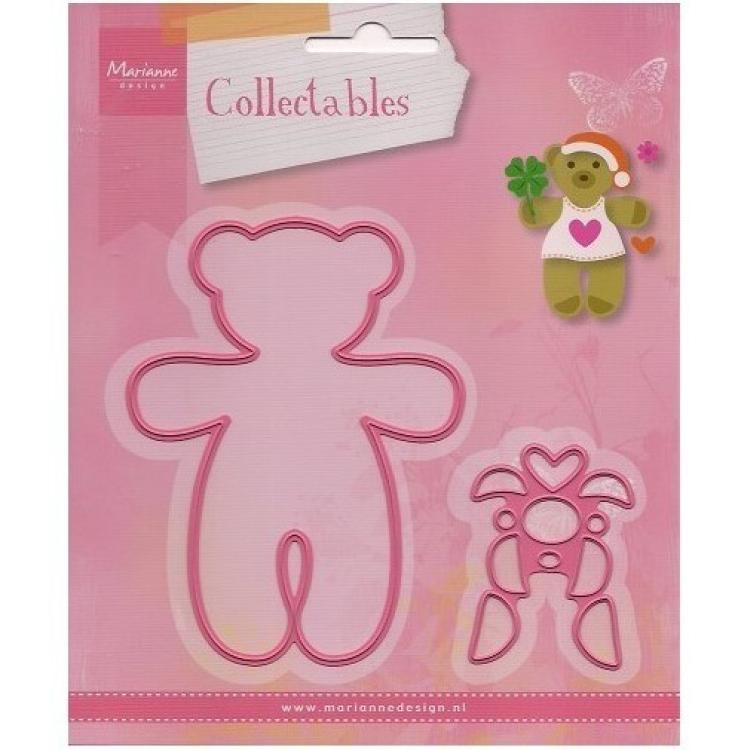 Marianne Design Collectables SET Bear and Bear Accessoirs COL1376/1377