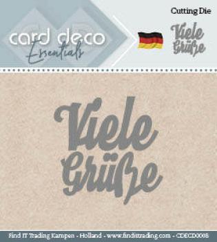 Card Deco Stanzschablone Viele Grüße #0008