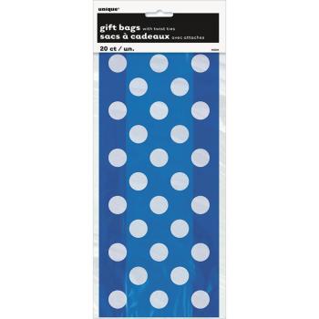 Cello Gift Bags Royal Blue Decorative Dots