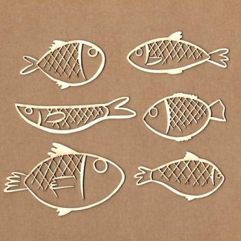 Chipboard Set Fische #4044