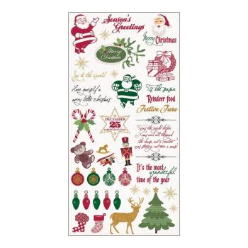 Christmas Cheer Rub-Ons 6 X12 Inch Sheet