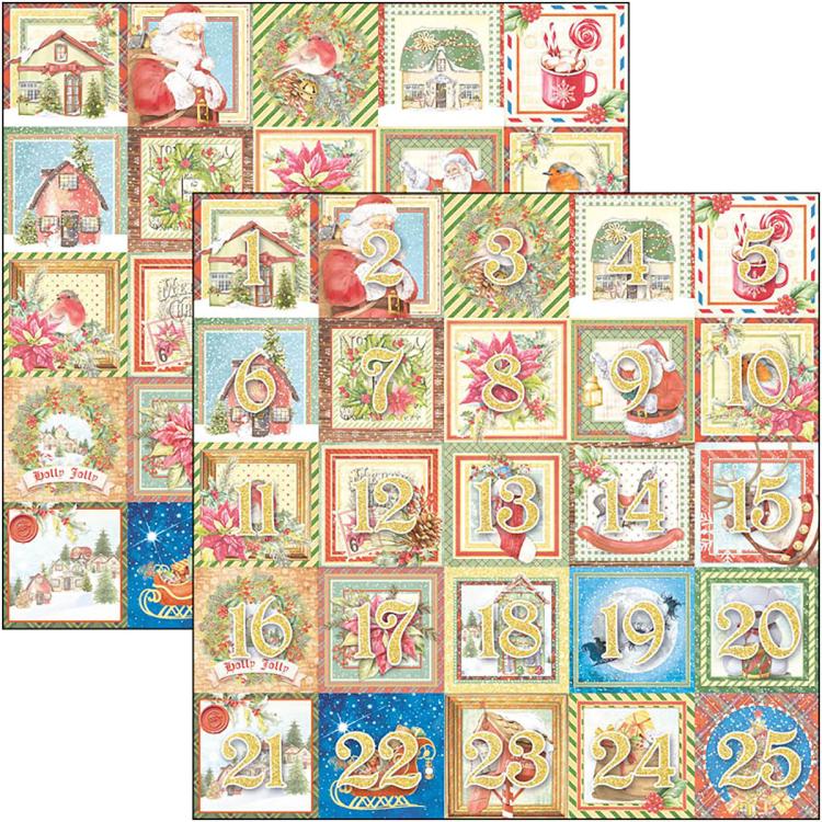 Ciao Bella 12x12 Patterns Pad Dear Santa CBPT070