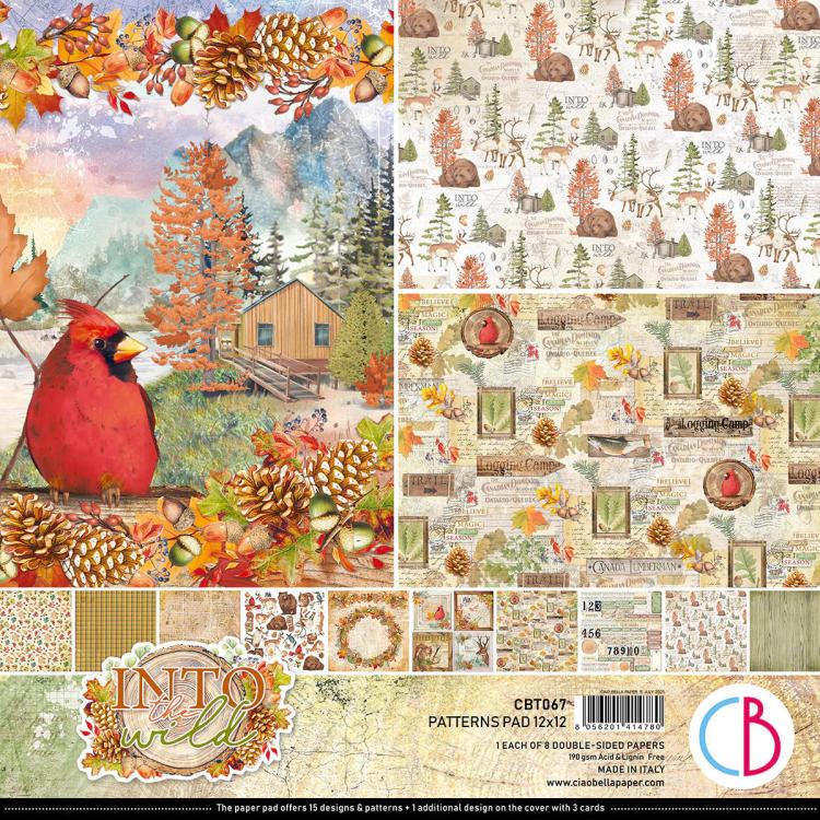 Ciao Bella 12x12 Patterns Pad Into the Wild CBPT067