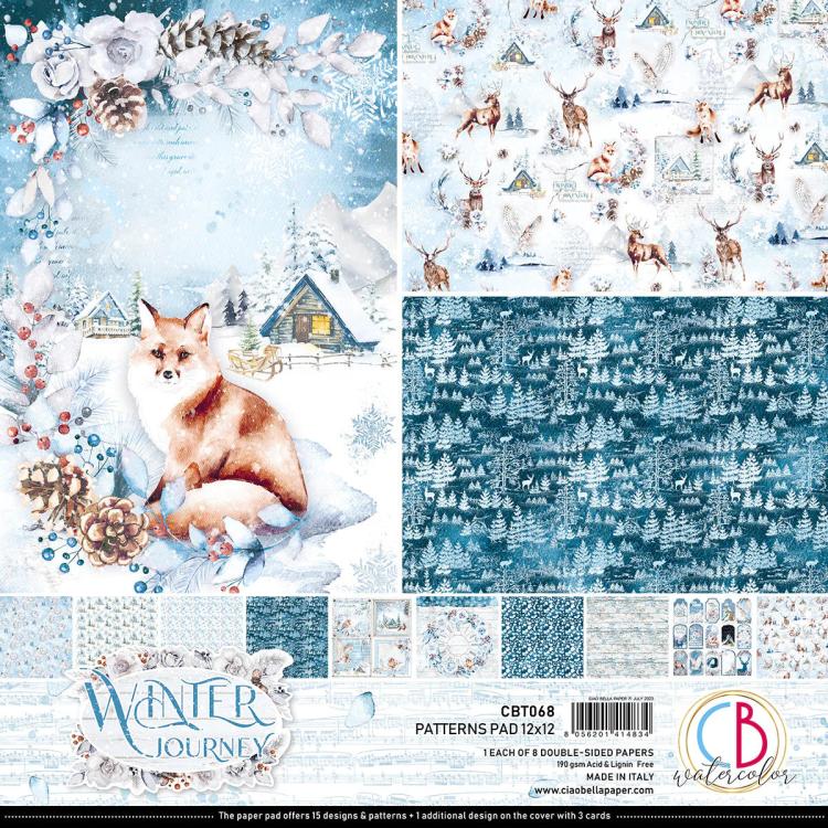 Ciao Bella 12x12 Patterns Pad Winter Journey CBPT068