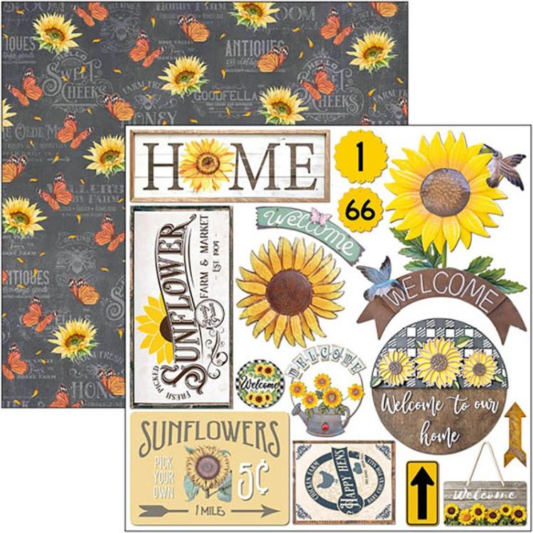 Ciao Bella 6x6 Fussy Cut Pad Farmhouse Garden CBQE063