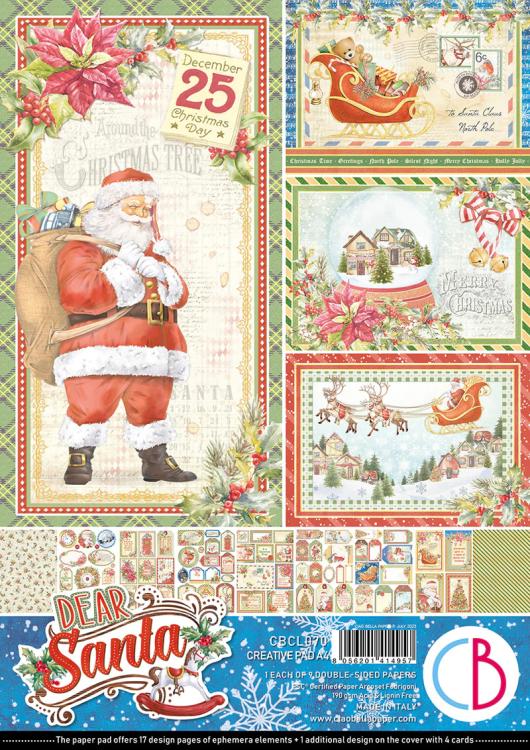 Ciao Bella A4 Creative Pad Dear Santa CBCL070