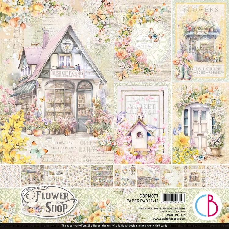 Ciao Bella Flower Shop 12x12 Paper Pad CBPM077