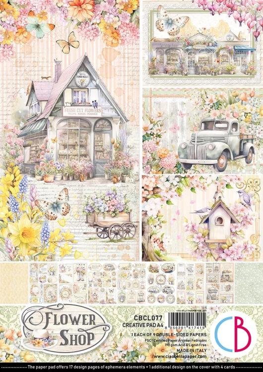 Ciao Bella Flower Shop A4 Creative Pad CBCL077