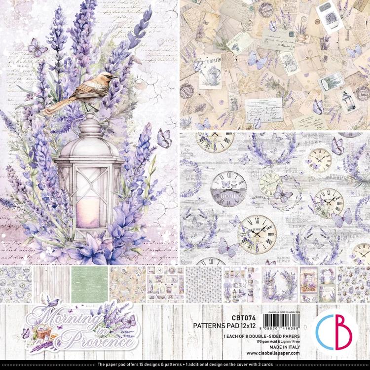 Ciao Bella Morning in Provence 12x12 Patterns Pad CBPT074