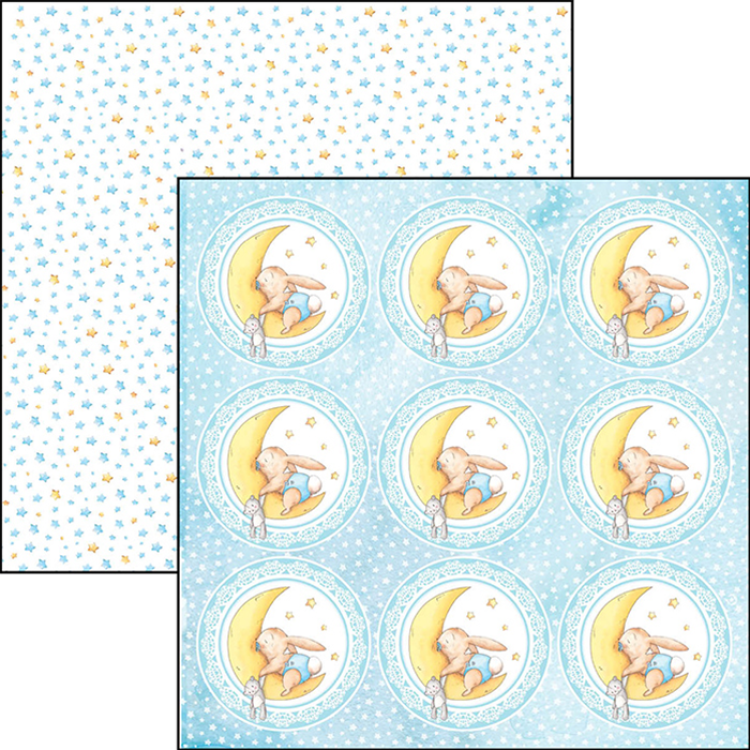 Ciao Bella Scrapbooking Paper Sheet Fiocco Azzurro #CBS070