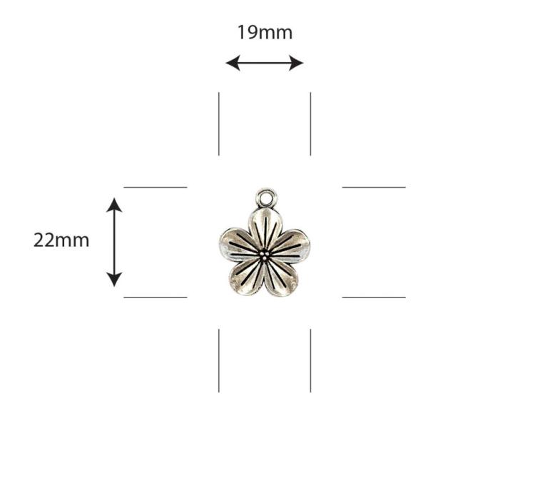 Craft Consortium Metal Charms Flowers #032