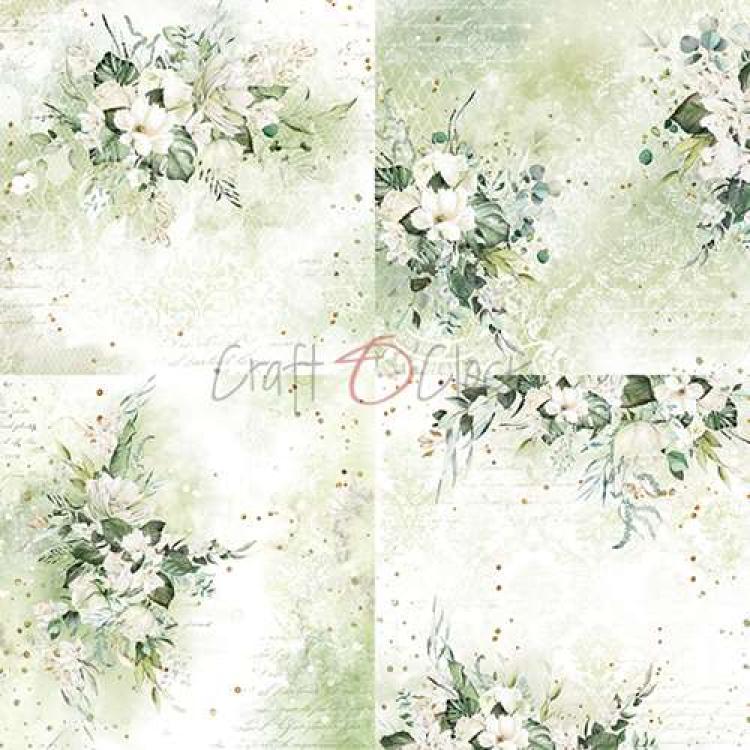 Craft O Clock 8x8 Paper Pad Greenery Invitation