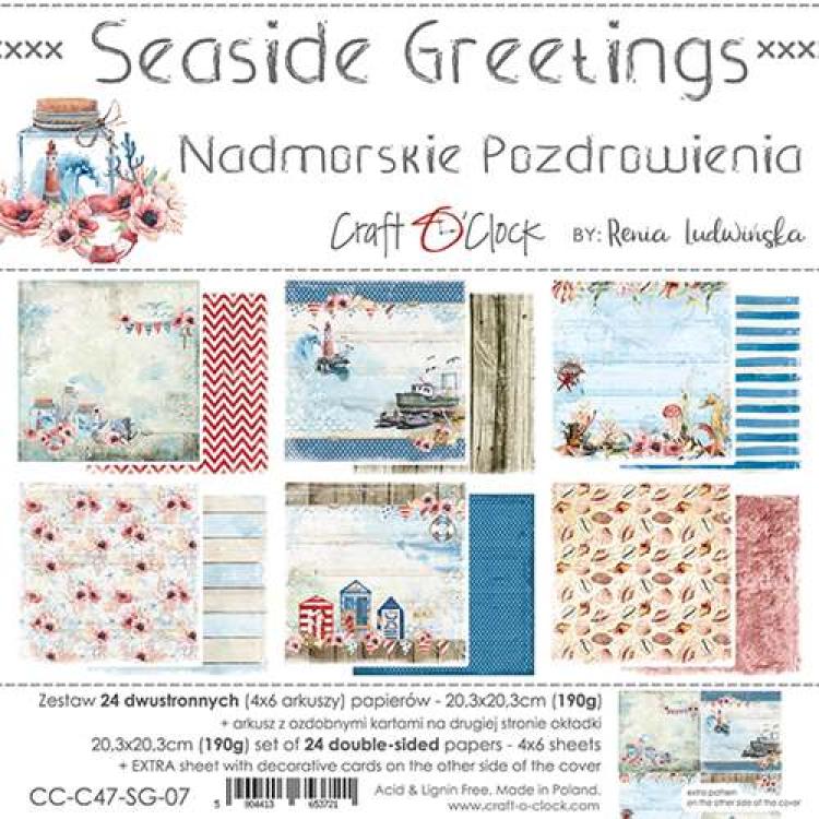 Craft O Clock 8x8 Paper Seaside Greetings