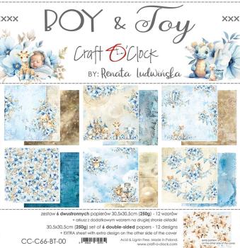 Craft O Clock Boy & Toy 12x12 Paper Pad