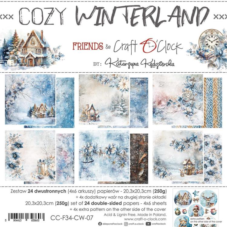 Craft O Clock Cozy Winterland 8x8 Paper Pad