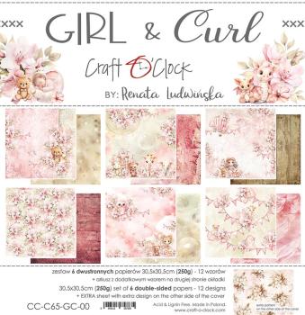 Craft O Clock Girl & Curl 12x12 Paper Pad
