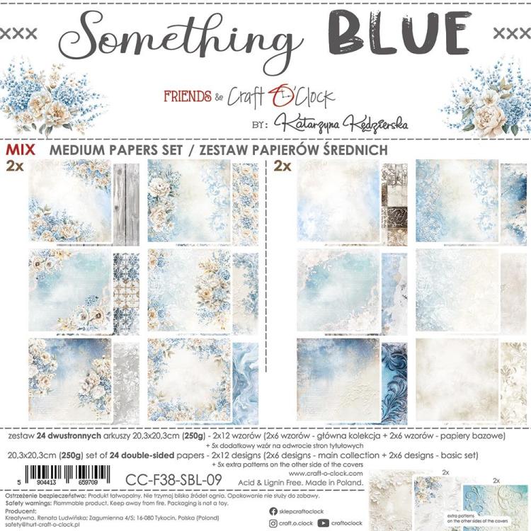 Craft O Clock Something Blue 8x8 Paper Pad MIX