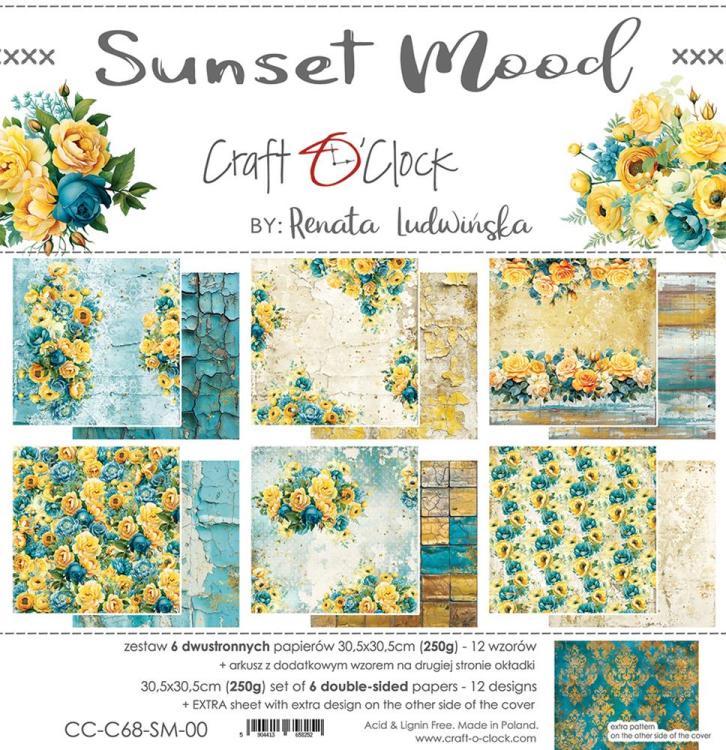 Craft O Clock Sunset Mood 12x12 Paper Pad