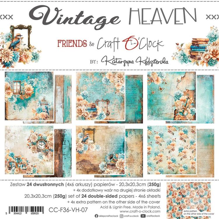 Craft O Clock Vintage Heaven 8x8 Paper Pad