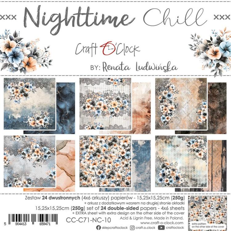 Craft o Clock Nighttime Chill 6x6 Paper Pad