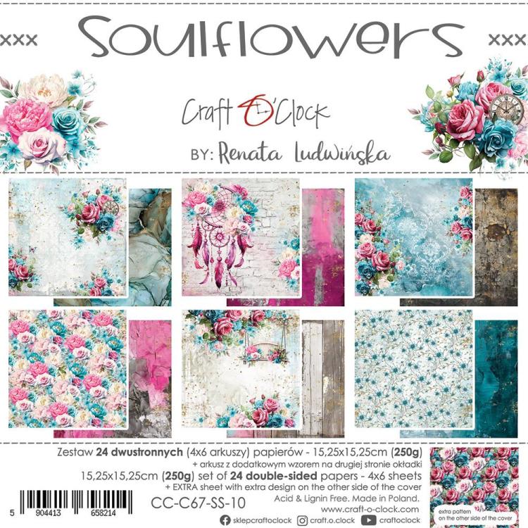 Craft o Clock Soulflowers 6x6 Paper Pad