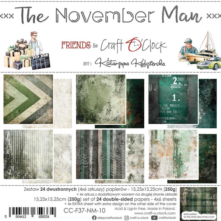 Craft o Clock The November Man 6x6 Paper Pad