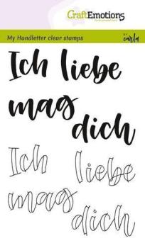 CraftEmotions Clearstamps Ich liebe dich #1855