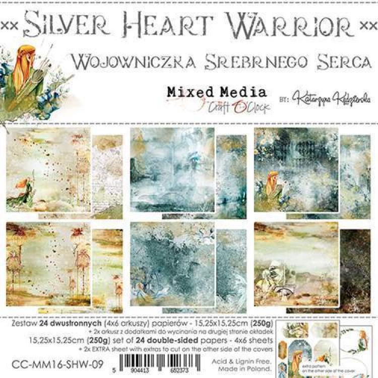 Craft O Clock 6x6 Paper Pad Silver Heart Warrior_eingestellt