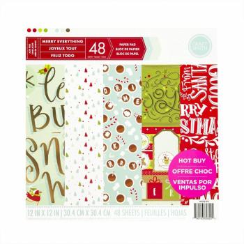 Craft Smith 12x12 Inch Paper Pad Merry Everything