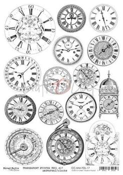 Craft o Clock Transparent Black Printed Foil Clocks #17