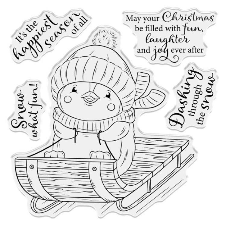 Crafters Companions Clear Stamp Snow What Fun!