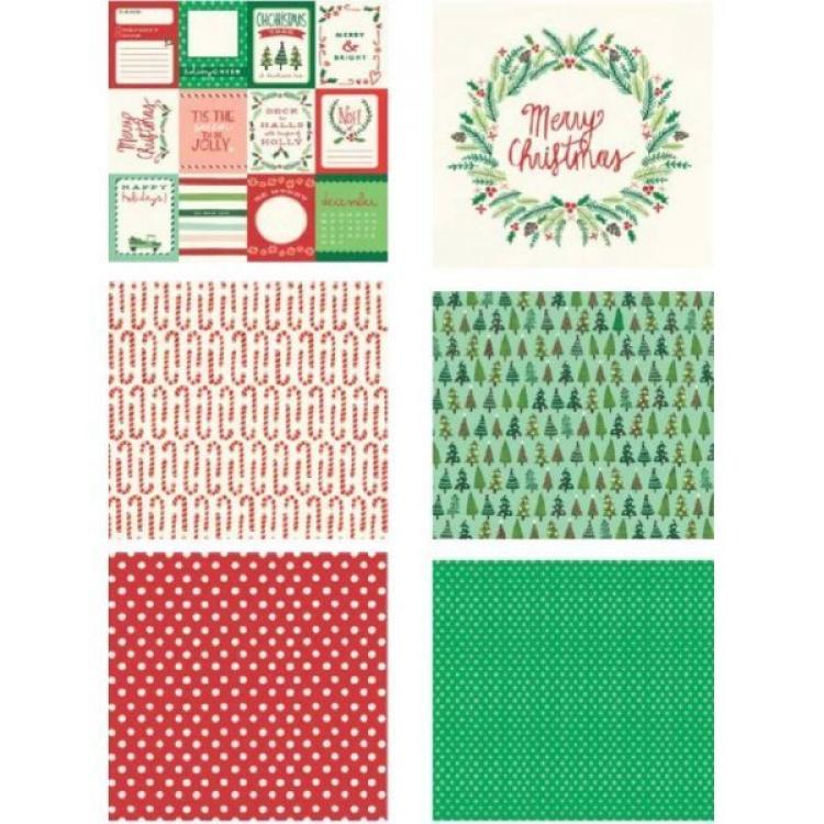 DCWV 12x12 Paper Pad Hand-Painted Christmas