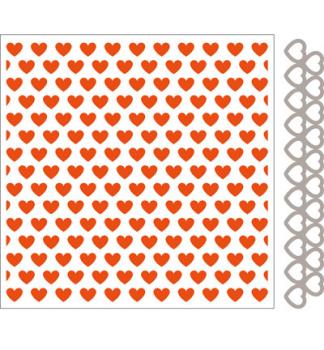 Marianne D Embossing folder Die Hearts