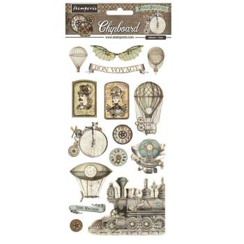 Stamperia Chipboard 15x30cm Voyages Fantastiques DFLCB22