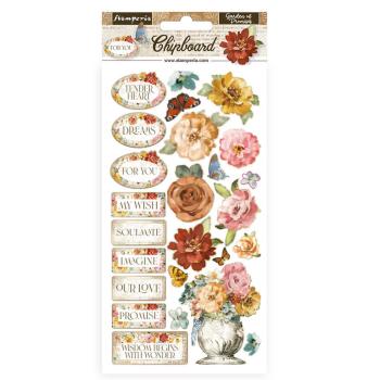 Stamperia Chipboard 15x30 cm Garden of Promises DFLCB56