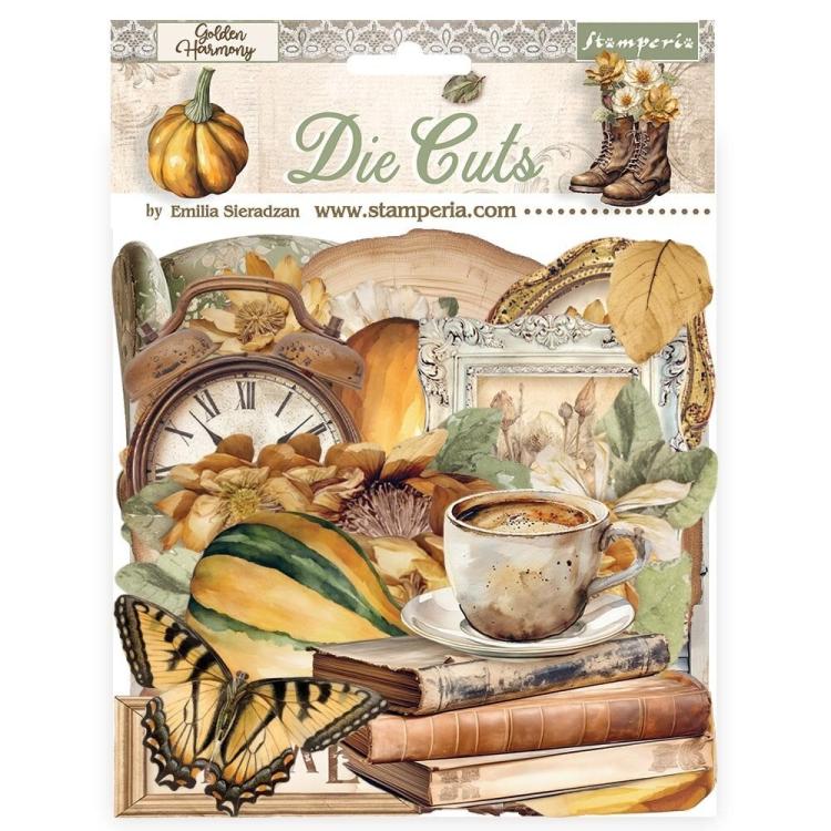 DFLDC104 Stamperia Golden Harmony Die Cuts Assorted (30 pcs)