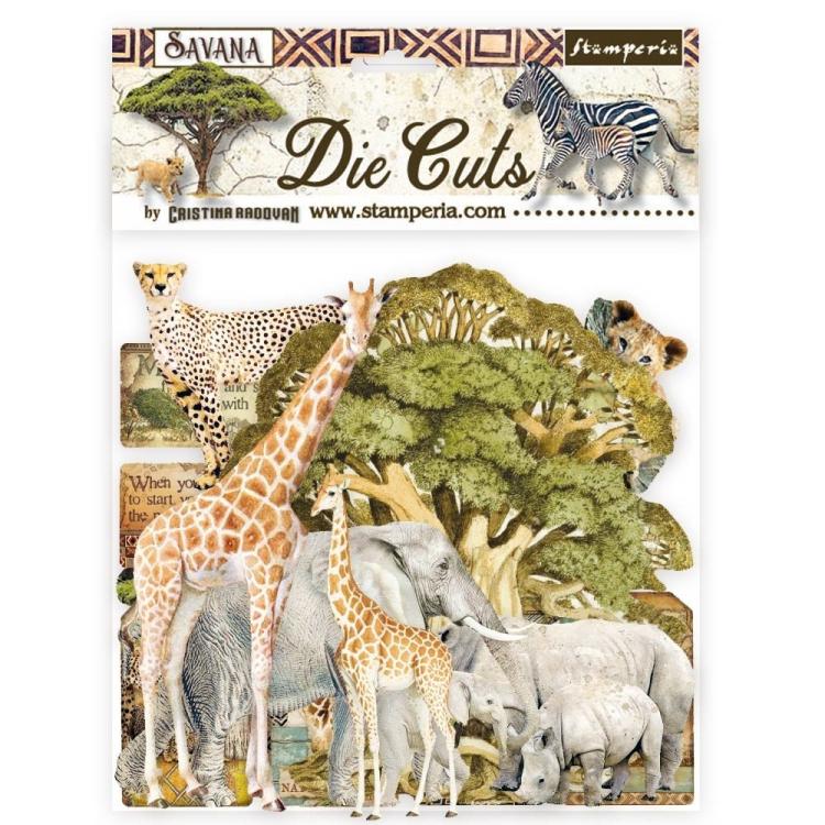 DFLDC58 Stamperia Die Cuts Assorted Savana