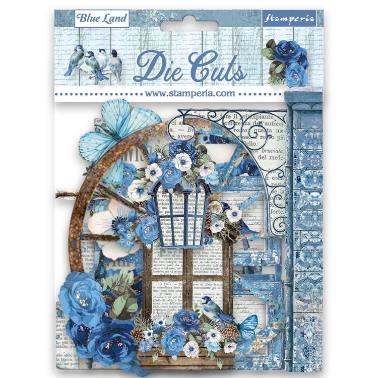 DFLDC79 Stamperia Die Cuts Assorted Blue Land