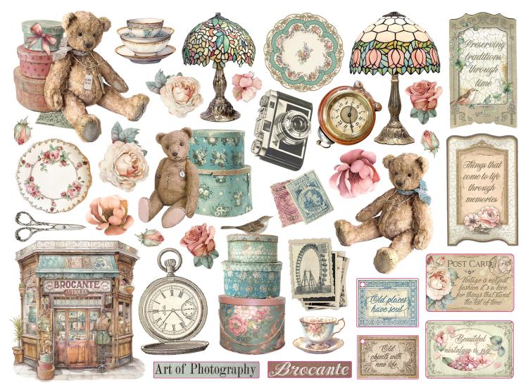 DFLDC94 Stamperia Brocante Antiques Die Cuts Assorted (35pcs)