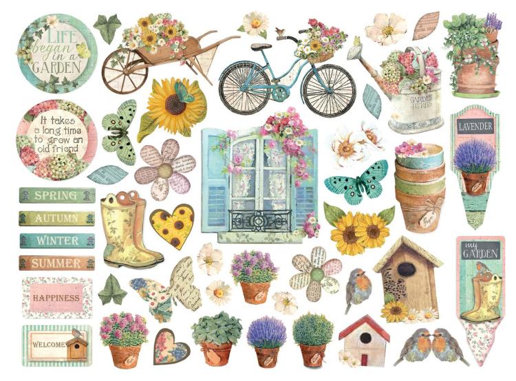 DFLDC97 Stamperia Garden Die Cuts Assorted (45pcs)