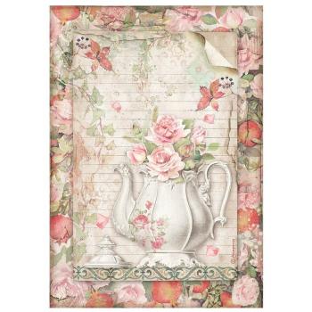 Stamperia A4 Rice Paper Casa Granada Teapot DFSA4659