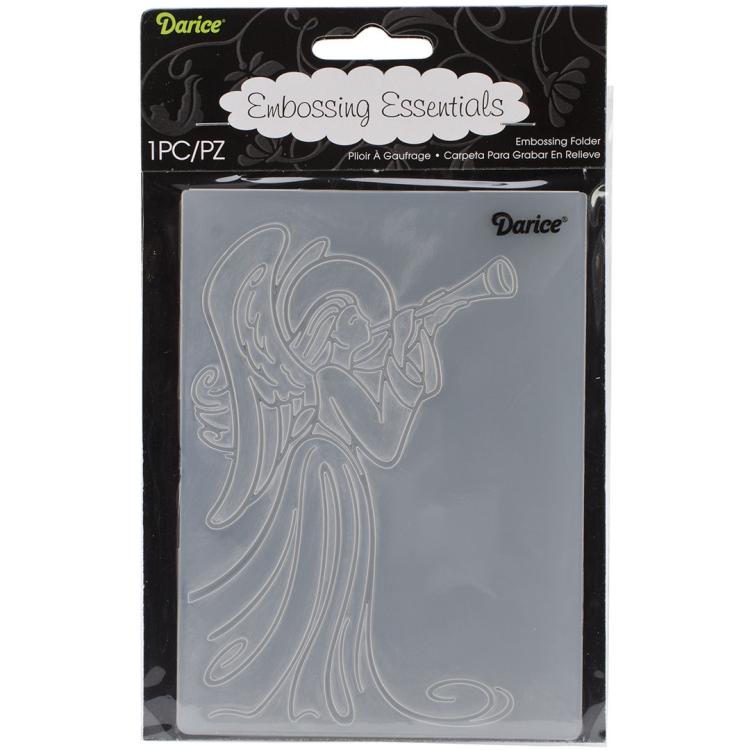 Darice Embossing Folder Angel with Instrument 1218-122